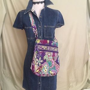 Vera Bradley triple zip hipster crossbody bag